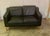 Mid-Century Modern Danish Black Leather Loveseat Sofa by Stouby, Hand-Crafted, 1970s For Sale - Image 3 of 8