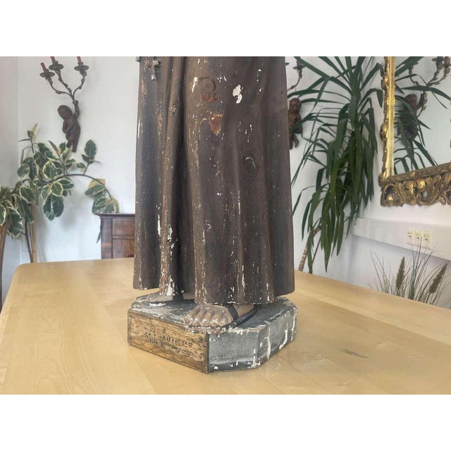 Baroque Antonius with Child Figure in Wood For Sale - Image 17 of 18