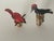 Contemporary 1970s Artisan Bitds Figurines as Lamp Finials Pair For Sale - Image 3 of 5