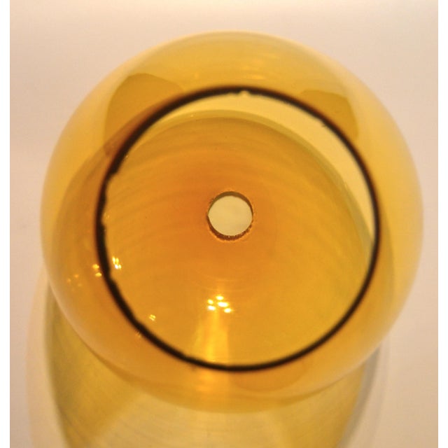 Set of 9 Blown Art Glass Amber Gold Honey Color Lamp Chandelier Shades Italy 1970s For Sale In Miami - Image 6 of 10