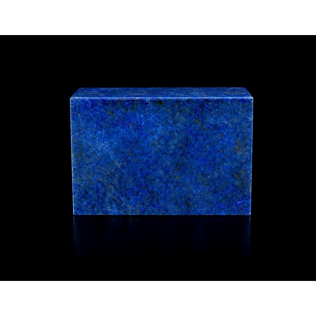 Lapis Lazuli Box Single Panel Whole Slab Lid and 2 Sides Italian No Dye or Filler For Sale - Image 10 of 16