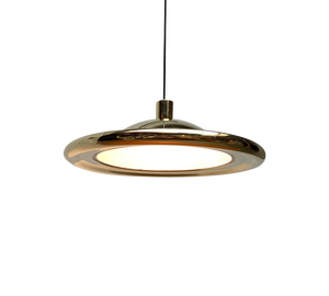 Vintage Italian Postmodern Brass Model S-481 UFO Pendant from Luci Italia, 1970s