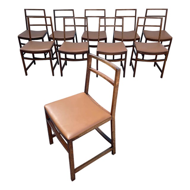 Mid-Century Modern Dining Chairs by Renato Venturi for MIM Roma - Set of 10 For Sale