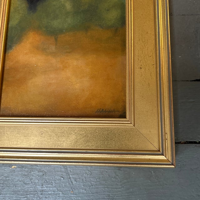 1990’s abstract landscape painting on canvas. Signed and framed. Measures 6x8 / approximately 9.75x11.75 framed. Check out...