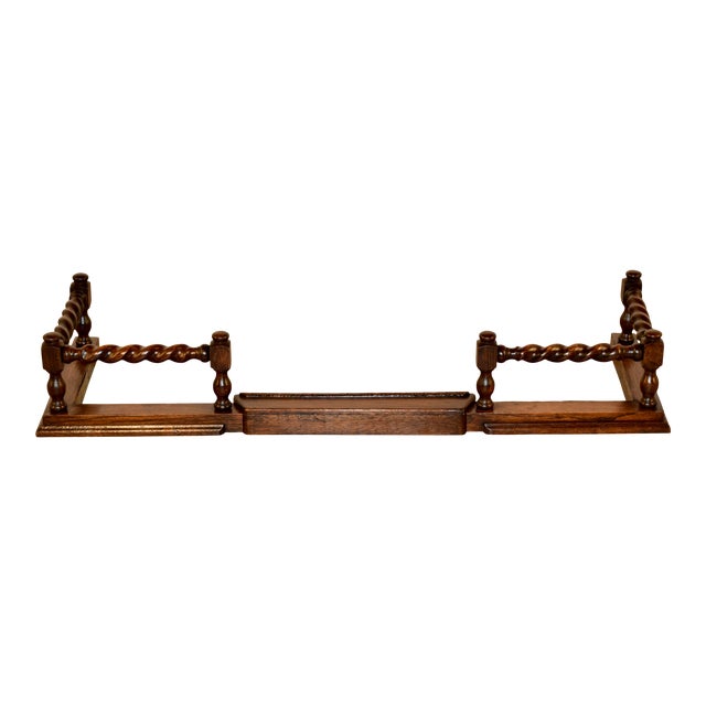 19th Century English Oak Fire Fender Chairish