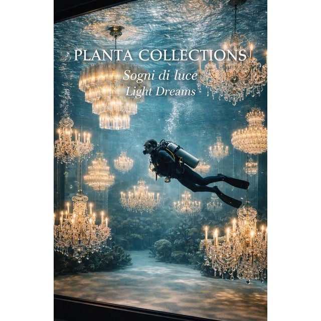 Italian Chandelier in Transparent Murano Glass, 1990, Set of 2 For Sale - Image 16 of 17