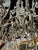 Metal Large Italian Beaded Crystal Chandelier For Sale - Image 7 of 10