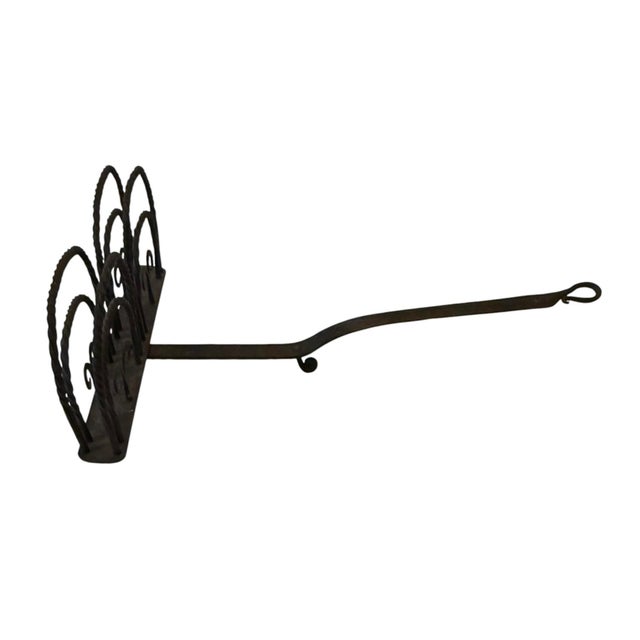 Late 18th Century Late 18th Century American Colonial Hand-Forged Wrought Iron Rotary Toaster For Sale - Image 5 of 12
