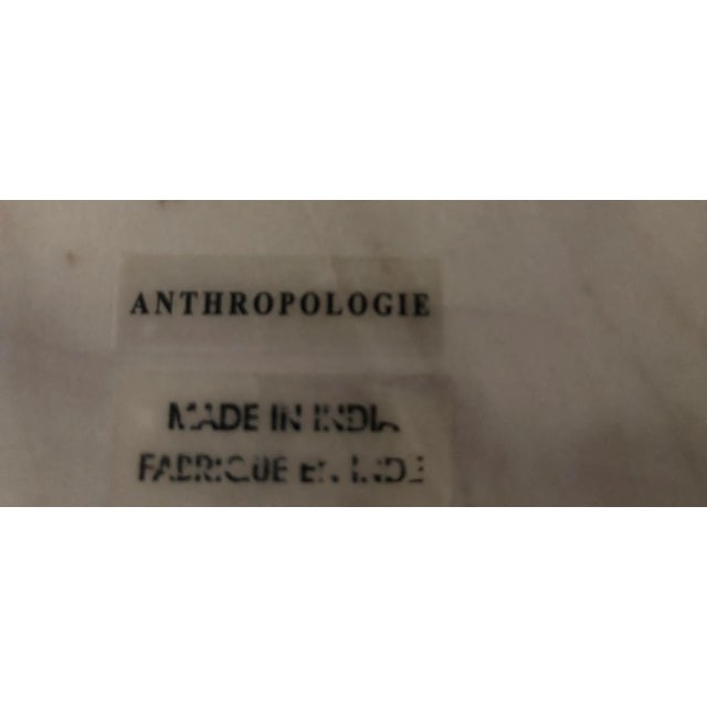 Stone Anthropology Marble Mother of Pearl Monogram Cheese Board For Sale - Image 7 of 9