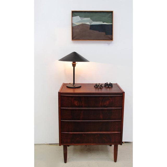 Contemporary Vintage Danish Black Table Lamp, 1950s For Sale - Image 3 of 5