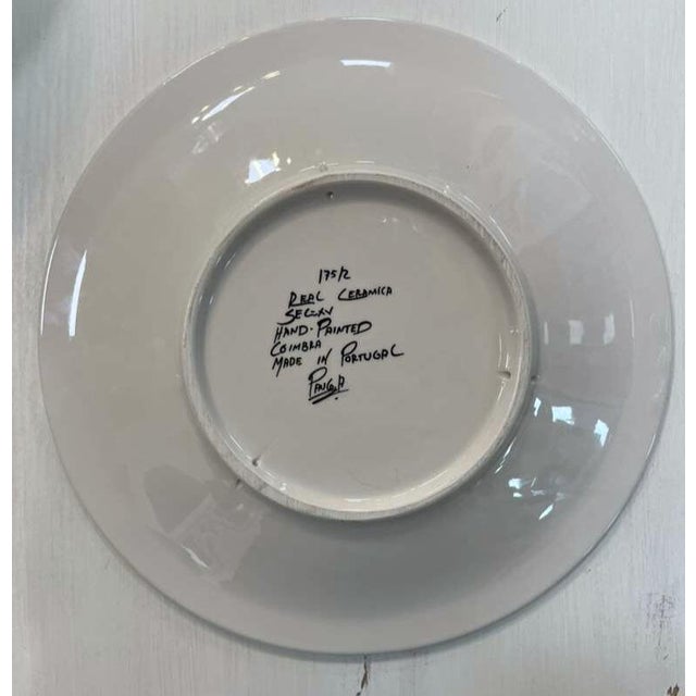 Coimbra Ceramic - Hand Painted Portuguese Plate For Sale - Image 13 of 13