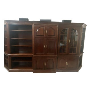 Pennsylvania House Cherry Wood Lighted Etagere/Display/Wall Unit With Cabinet With Doors 5 Piece Excellent Condition. For Sale