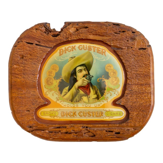 Tobacciana Americana Folk Art Dick Custer Cigars With Cowboy Bandit For Sale