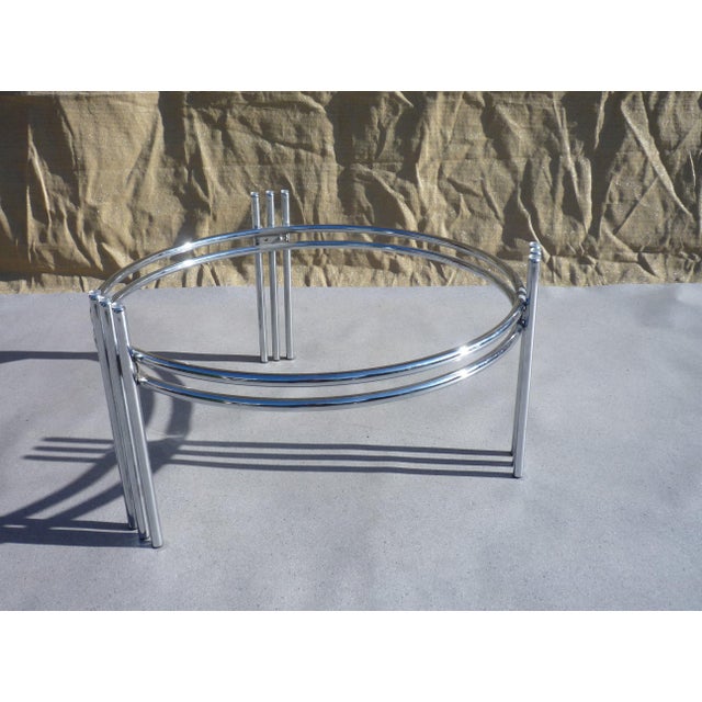 1980s Glass and Chrome Coffee Table, 1980s For Sale - Image 5 of 7