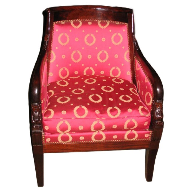 Vintage Mahogany Armchairs, Set of 4 For Sale
