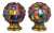 Peter Marsh for Nader Multicolor Chunk Glass Globe Lights - A pair For Sale