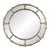 Mid 20th Century Louis XVI Style Round Gilt Wood and Gesso Mirror With Silver Leaf Finish For Sale