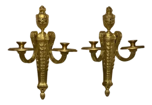1930’s French Gilt Bronze Sconces - a Pair
