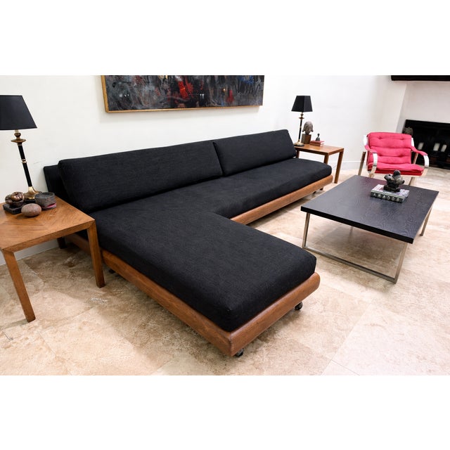 A stunning example of mid-century modern design by Adrian Pearsall. This Grand Boomerang Sofa is in great structural...