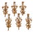 Vintage French Louis Revival Ormolu Wall Lights, 1920s, Set of 6 For Sale