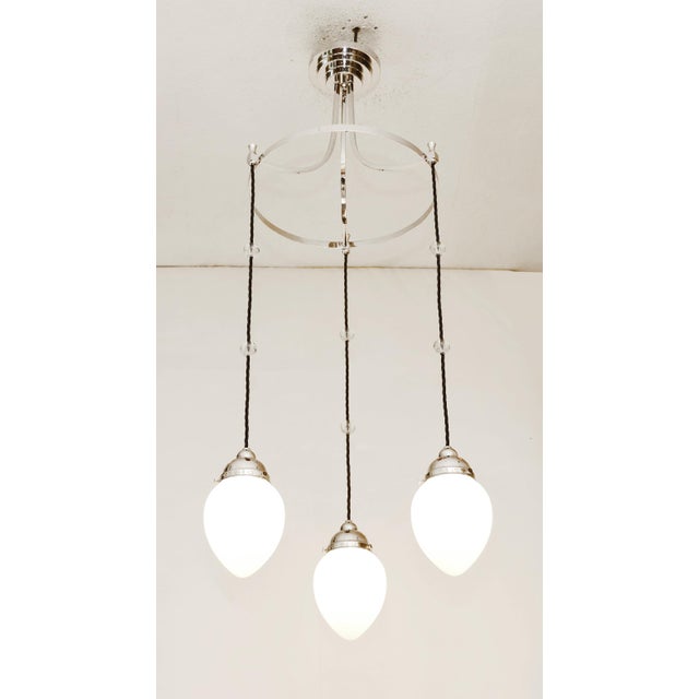 Art Nouveau Glasss Chandelier, 1890s For Sale - Image 4 of 9