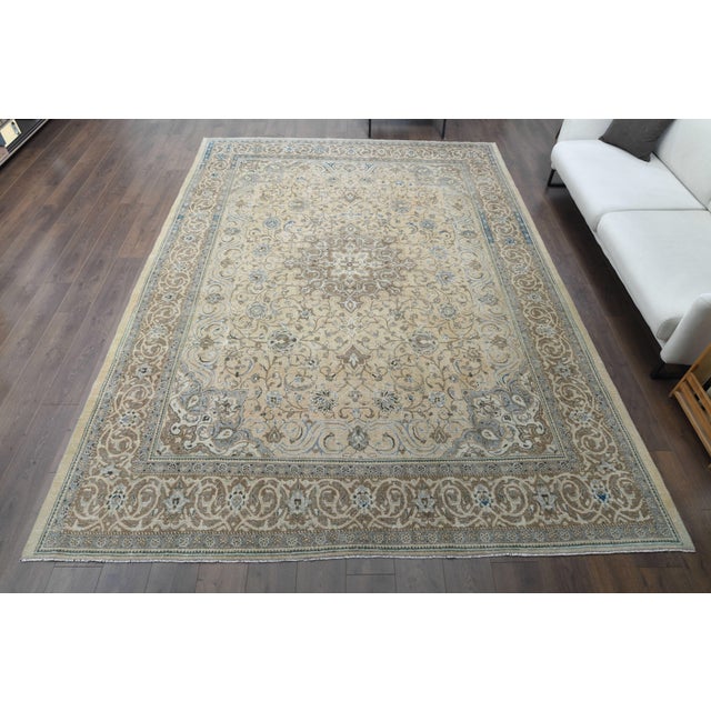 Vintage Persian Hand-Knotted area rug is a semi-antique vintage area rug. The '70s Eastern region of Anatolian's unique...