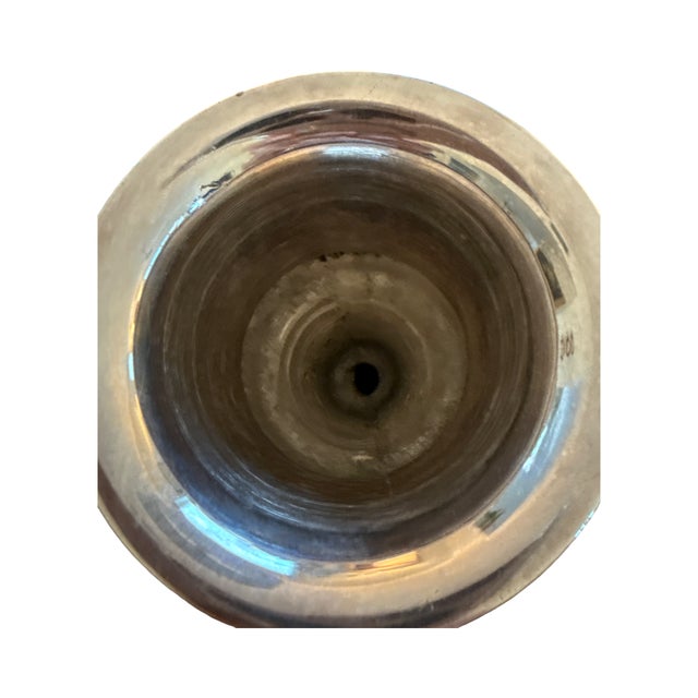 Metal Monumental Silverplate Candlesticks Oversized Heavy Pair Classical Form For Sale - Image 7 of 13