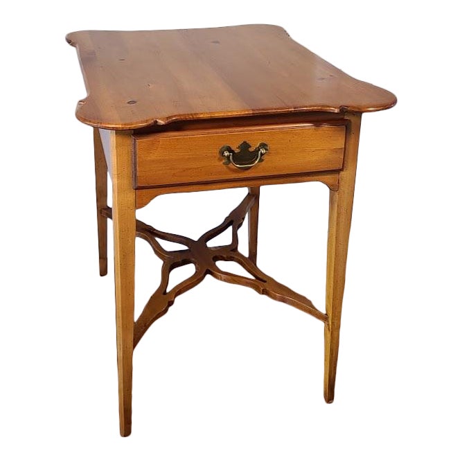 Vintage Maple Side Table With Drawer Chairish