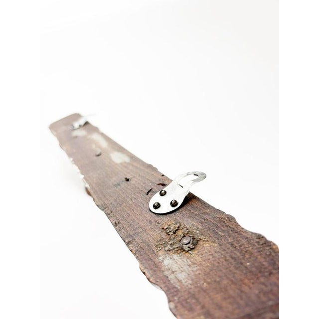Brown Vintage Wooden Coat Rack, France, 1940s For Sale - Image 8 of 12