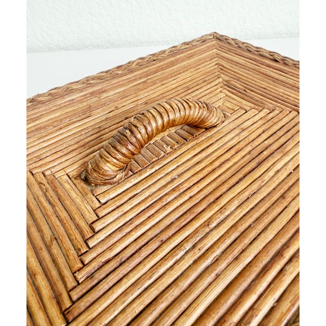 Handmade Bamboo & Braided Seagrass Box For Sale - Image 4 of 17