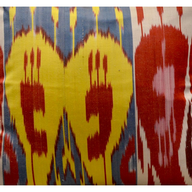 MultiColored Silk Ikat Throw Pillow Chairish