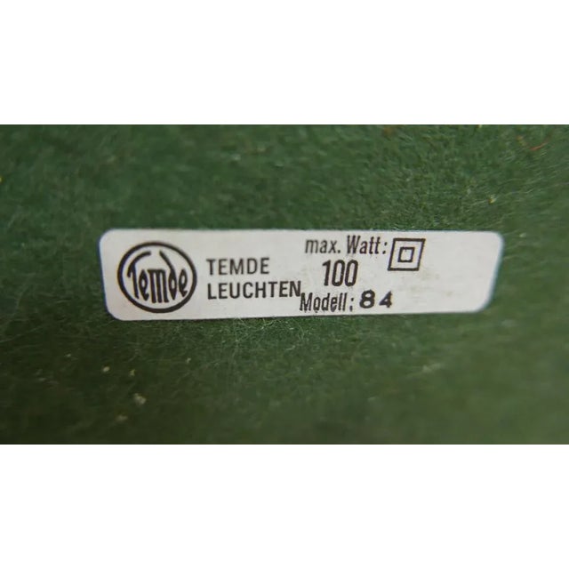 Model 84 Table Lamp in Brass and Oak by Temde, 1970s For Sale - Image 9 of 13