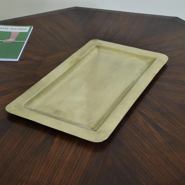 Mid-Century Modern Rectangular Brass Tray, 1960s For Sale - Image 3 of 5