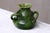 Belgian Art Nouveau Sculptural Green Glazed Tri-Handled Vase, 1910s For Sale - Image 9 of 11