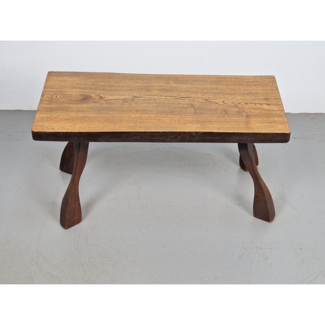 Wood Brutalist Oak Tree Trunk Side Table, 1960s For Sale - Image 7 of 11