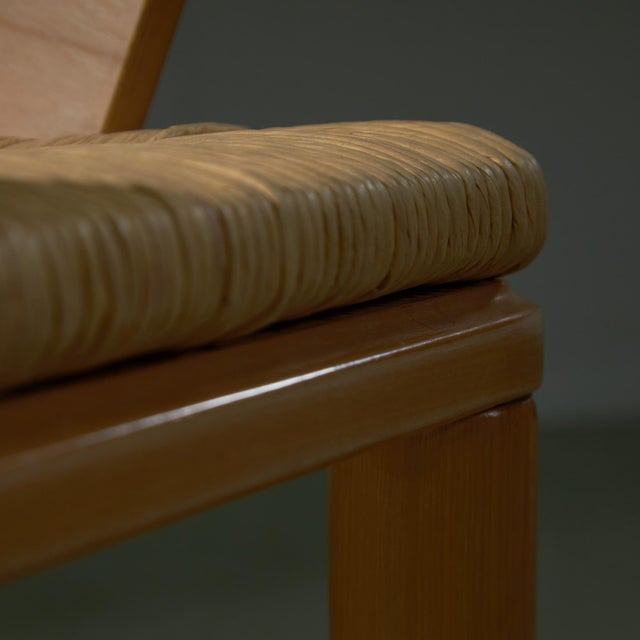 Italian Wooden and Wicker Chair, 1960s For Sale - Image 14 of 15