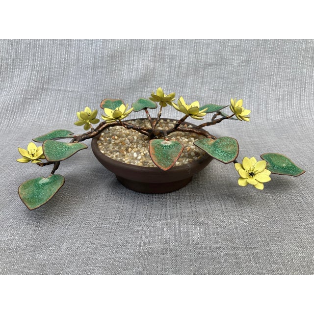 Vintage Enamel Potted Floral Arrangement For Sale In New York - Image 6 of 12