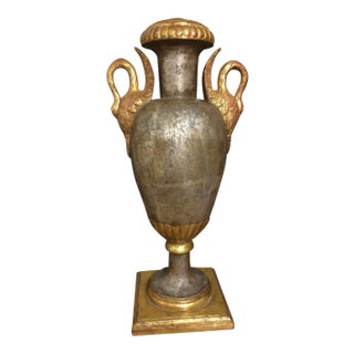 Modern Swan Silver Leaf Table Lamp Base For Sale