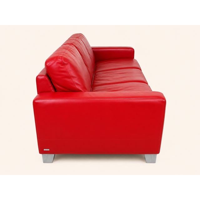 Natuzzi Vintage Natuzzi Italia Leather Sofa | Made in Italy | Genuine Italian Leather For Sale - Image 4 of 5