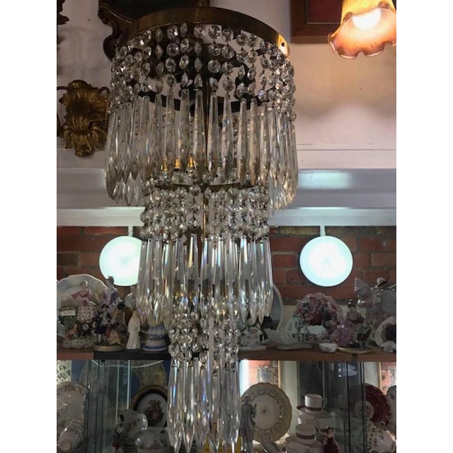 Early 20th Century Articulated Crystal Wall Sconces, Set of 2 For Sale - Image 3 of 5
