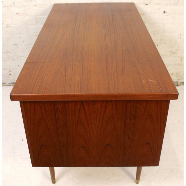 Mid 20th Century Vintage Mid-Century Teak Desk in the Style of Arne Vodder For Sale - Image 5 of 14