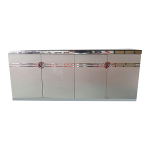 1970s Brushed Aluminium and Chrome Sideboard by Pierre Cardin