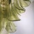 1980s Mazzega Style Murano Glass Olive Green Petal Chandelier For Sale - Image 13 of 14