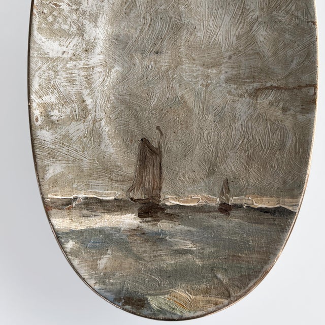 Textile "Markermeer" Original Wall Art Composition of Decorative Plates Painting Installation - Set of 10 For Sale - Image 7 of 13