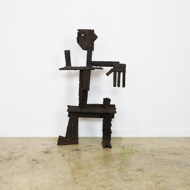 1960s Abstract Man Brutalist Iron Sculpture For Sale - Image 17 of 18
