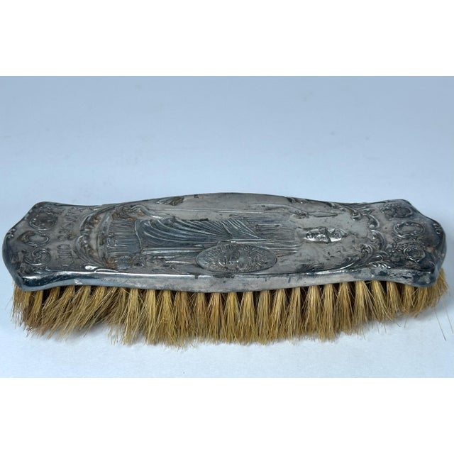Early 20th Century Art Nouveau Silverplated Clothes Brush: Priest of Pallas Kansas City 1909 For Sale - Image 5 of 10