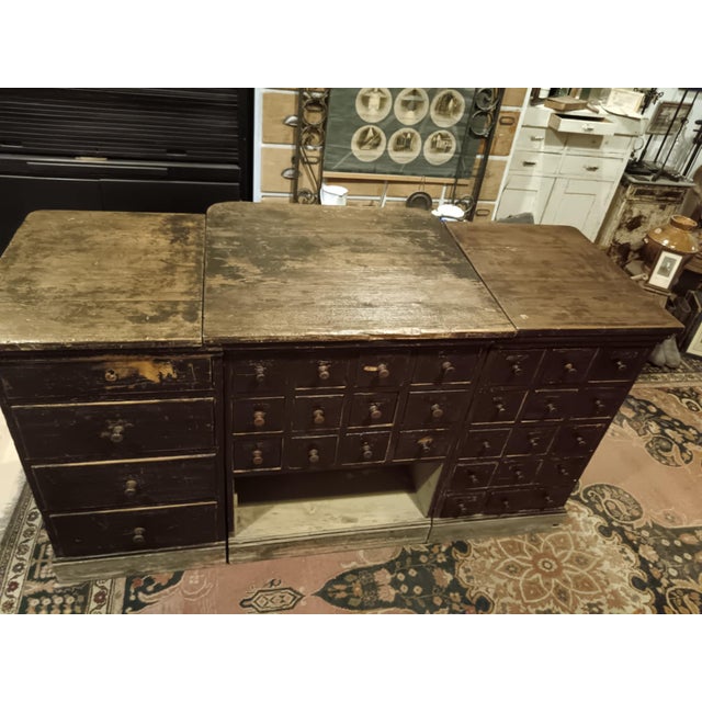 Pharmacy Display Cabinet and Drawer Counter, Late 19th Century For Sale - Image 6 of 18