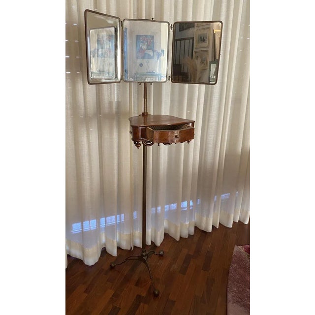 Barbers Mirror with Stand, 1920s For Sale - Image 9 of 9