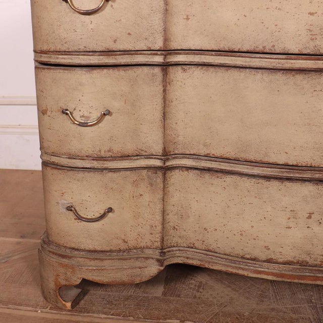 Danish Serpentine Commode in Oak For Sale - Image 3 of 12