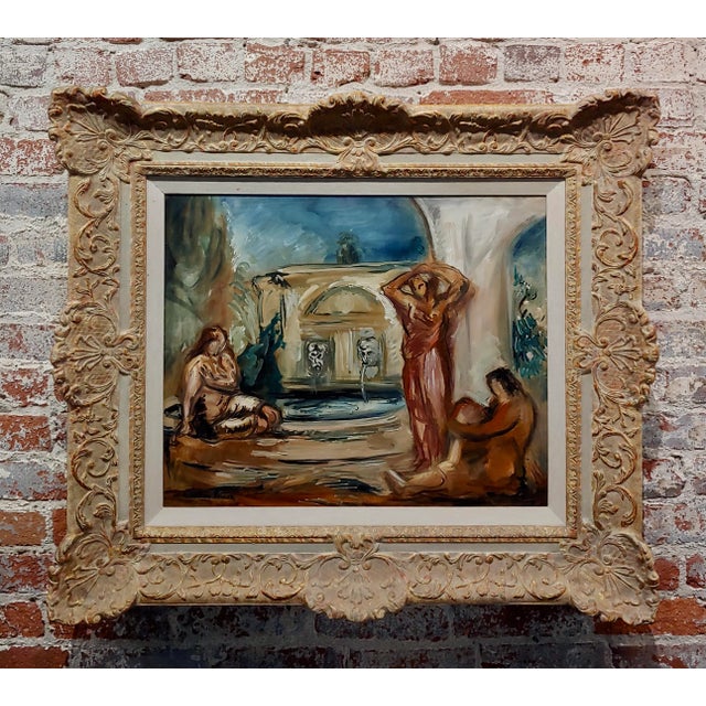 Othon Friesz -Women around a Fountain-1932 French Fauvist Oil painting Oil painting on canvas -signed - Canvas size:...
